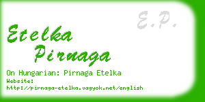 etelka pirnaga business card